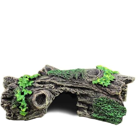 Akvarium Hullet Trestamme, Liten Kunstig Polyresin Drivved