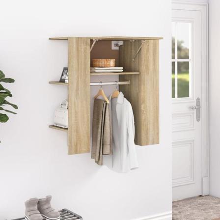 Vidaxl Hallskåp Sonoma-ek 97,5x37x99 Cm Konstruerat Trä Brun