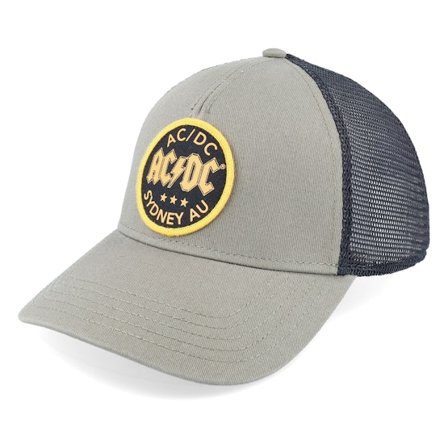 American Needle - Grønn trucker Caps - ACDC Valin Olive/Black Trucker @ Hatstore