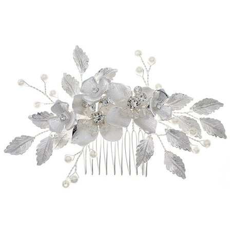 Brud bröllop hårkam bröllop hårklämma bröllop hårsmycken för kvinnor, flickor, brudtärnor, 12*6cm_tfrf