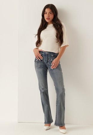 True Religion - Becca Mr Retro Pocket Flare Flap - Sun Blazed - Kläder - - Bubbleroom