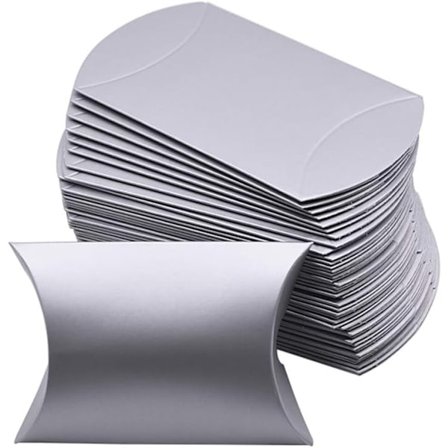 100 stk. Bryllup Kreativ Pudeboks Slik Gaveæske Egnet til Bryllup Fødselsdag og Jul (Sølv) - Perfet