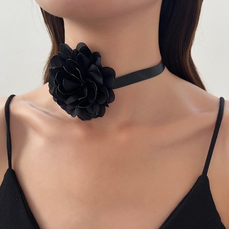 Blomster Choker Halskæde Kvinders Fløjl Choker Kamelia Choker