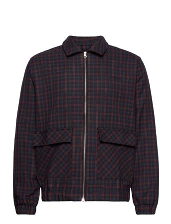 Flop Check Zip Jacket Blue Woodbird