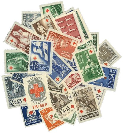 Finland 1922-1945 - Røde Kors - 29 forskellige frimærker - Postfrisk