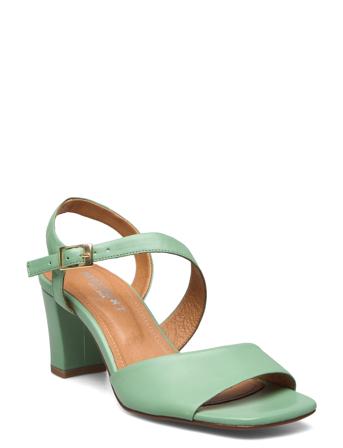 Kenzie Sandal Med Hæl Grønn Pavement*Betinget Tilbud