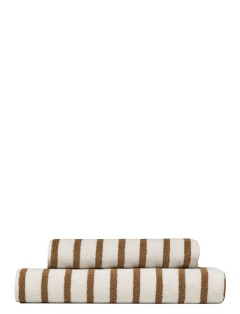 Everyday Stripe Cotton Towel Beige Høie Of Scandinavia