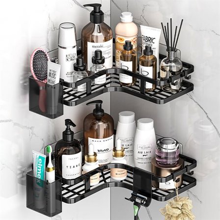 Badrumshylla 2-pack - Svart