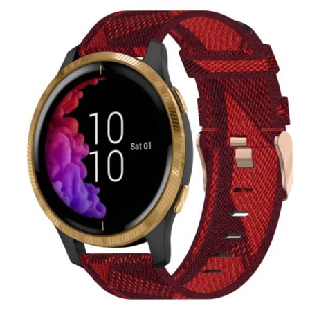 För Garmin Venu 20 mm Nylon Woven Watch Band