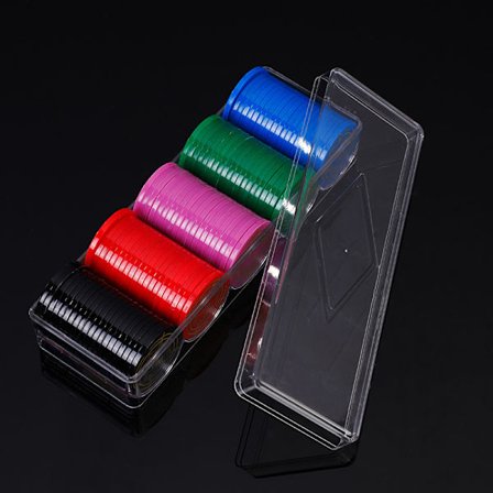Poker Chip Bakke 5 Grids Poker Chip Display Klar akryl Chip T