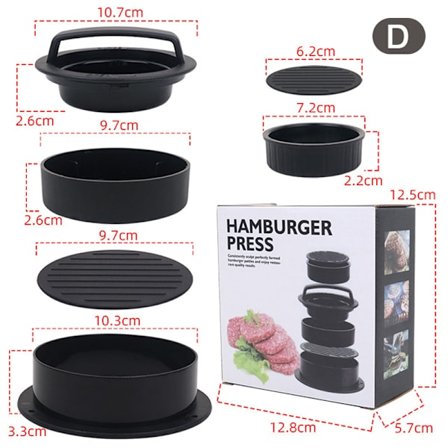 High Guality Rund Hamburger Form Aluminiumslegering Hamburger Kjøtt