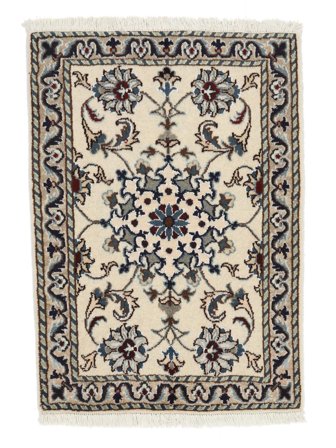 Noué À La Main Naïn Tapis 61X86 De Laine Noir/Marron Petit