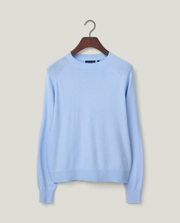 Lexington Raglansweater i cashmereblanding, lyseblå