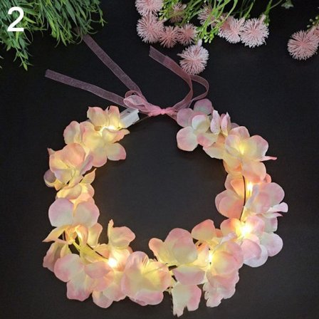 Glödande LED-krans Halloween Crown Flower 2 2