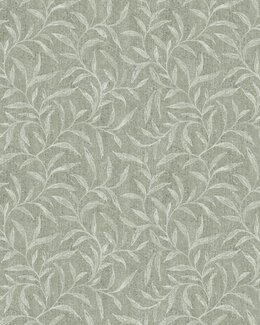 Gardintyg i metervara Cambridge lövmotiv Grön