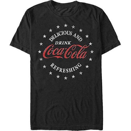 Coca-cola Amerikansk klassisk T-shirt herr Svart