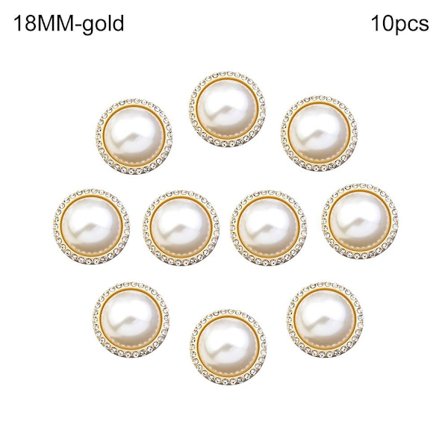 10 kpl Pearl Clothing Buttons Shirt Buttons GOLD 18MM10PCS 10 KPL - spot-myynti