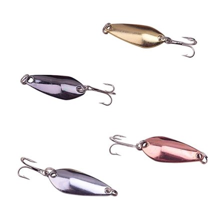 4-pack Skeddrag Small 35 mm - Silver / guld / brons / svart