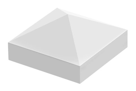 Jabo Arnö 26034 Stolplock pyramidform, vitt 125x125 mm, Utemiljö
