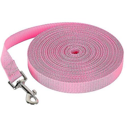50m hundeline, udendørs sporingsline til store hunde, pink