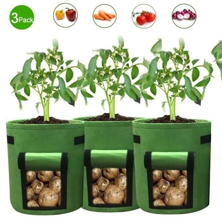 PC Potetdyrkingsposer Plantepose Stoffpotter Premium Pustende Stoffposer for