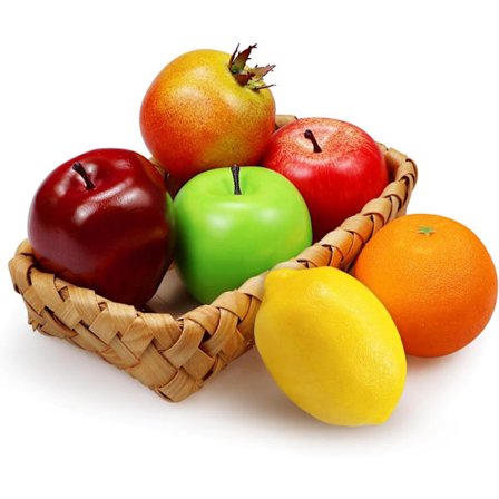 Falske Frukter Dekorasjon, Kunstige Frukter Kjøkkenbolle Dekor Realistiske Falske Frukter for Fest Juledekorasjon