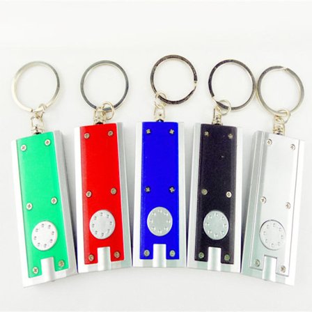 (Slumpmässig färg)10-pack små LED-ficklampor för nyckelring - Synlig