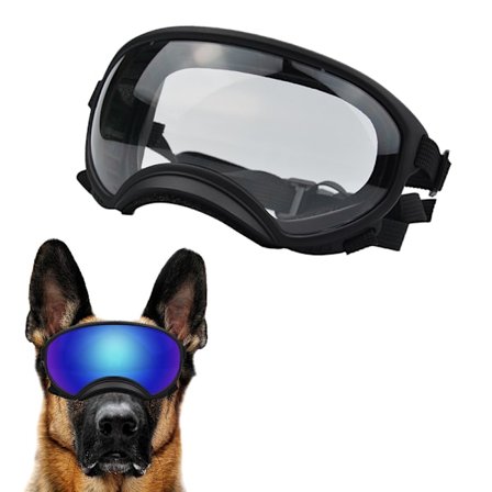 Hundglasögon Medium-Large Breed UV Hund Solglasögon Magnetisk Klar Lins Vindtät Snösporter Husdjursglasögon (Form10)