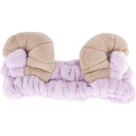 Hårbånd til ansigtsmakeup, Croissant Hårbånd Bløde Søde Elastiske Pandebånd til Kvinder Vask Ansigt Makeup Spa Lilla