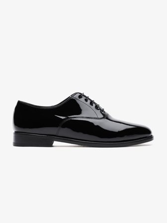 John Henric Men's Schwarze Smokingschuhe Size 46
