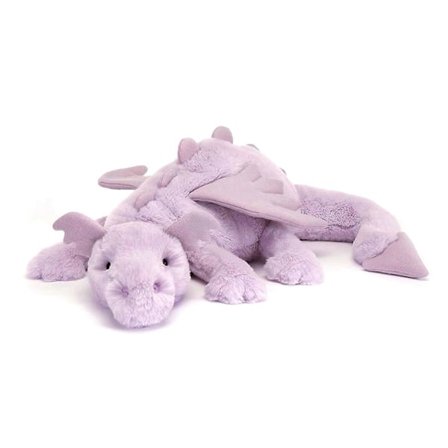 50 cm Lila Drageplysdyr Kæledyr Sød Ornament Gave Medium Blød Fødselsdagsgave