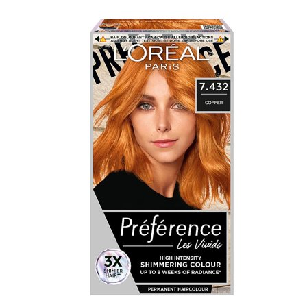 L'Oréal Paris Préférence Vivid Colours Permanent Hårfarve 7.432 Copper, Hår, Hårfarve, Permanent Hårfarve
