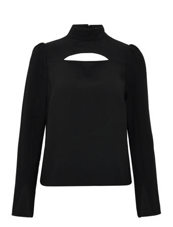 Oliana Slit Blouse Black Notes Du Nord