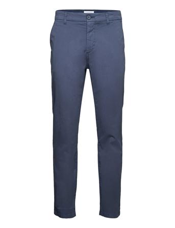 Chuck Regular Chino Poplin Pant - G Chinot Housut Sininen Knowledge Cotton Apparel