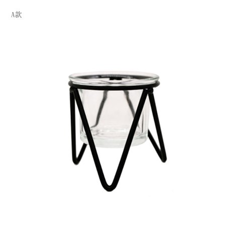 Egnet til bordblomsterstand (kort stil - sort), metalstrøm