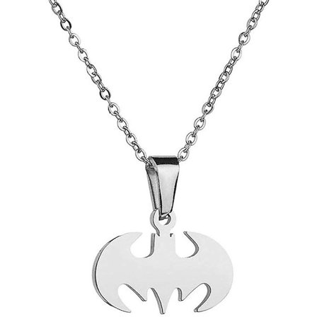 Houpotao Flagermus Vedhæng Halskæde Kirurgisk Rustfrit Stål Hypoallergenisk Superhelte Halskæde Til Børn Og Batman Elskere