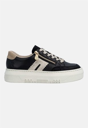 Rieker - Joggesko i skinn i svart for damer i størrelse 39 - Cellbes