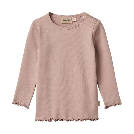 WHEAT T-Shirt Long Sleeve Ida Rose Powder Str 62/3 m, Tøj & Bolig, Børnetøj, Børneundertrøjer