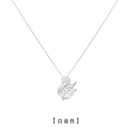 S925 Sterling Silver Little Swan Halsband Dam All-Match Elegant nyckelbenskedja Ljus Lyx High-End Sense Design för flickvän Alla hjärtans dag