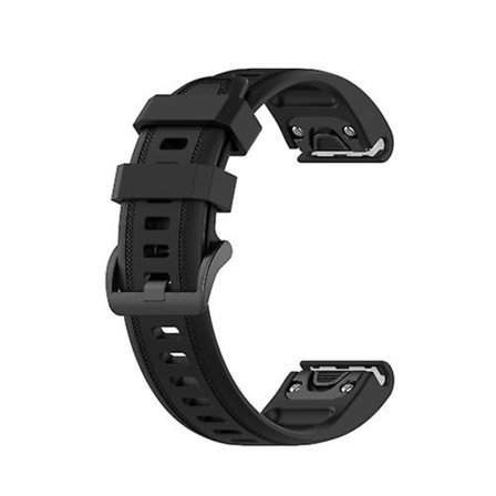 Til Garmin Fenix ​​7s 20 mm ensfarvet silikone urrem med ur