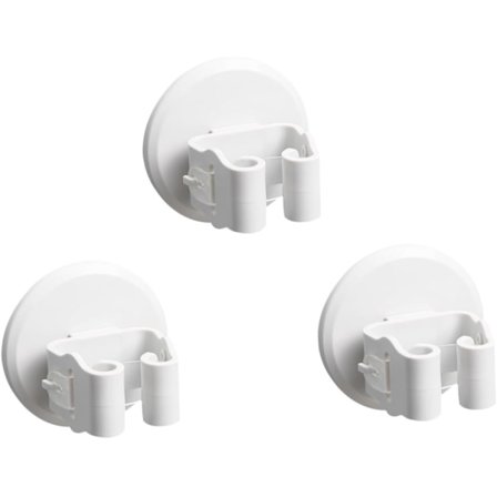 3 stk. Plastikkroge til Ophængning af Moppe Kost Holder Moppe Kost Klemmer Sugekopklemme Kosteskaft Moppe Clip Hook Up Moppeholder