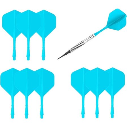 9 stk. One Piece Darts og Flights Dart Tilbehør