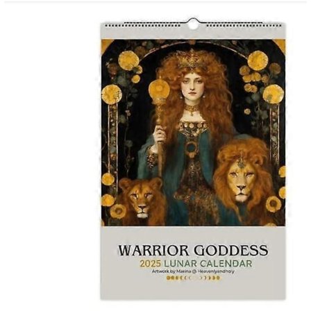 Warrior Goddess 2025 Månefasekalender, 2025 Veggkalender med 12 Måneder