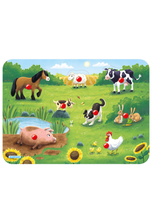 KÄRNAN Pussel i trä 8 bitar, lantgården Spel & ONESIZE