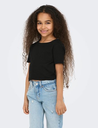 Kids Only Kogrene Life S/S Open Back Top Jrs - Black - 158-164