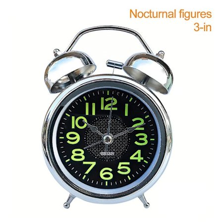 Paristokäyttöinen herätyskello Yöpöydän taustavalaistu kello Yövalolla Super Loud