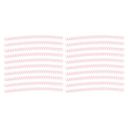 20 stk. spiralryg spiral med stor kapacitet, rygsøjle kam 30 huller 13 mm diameter sæt kit pink