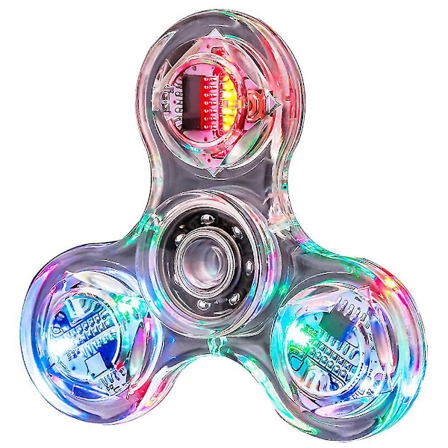 Kirkas LED-valo Fidget Spinner - Lelut lasten ja aikuisten stressin lievitykseen