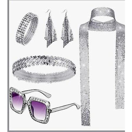 1 sæt Disco Bachelorette Party tilbehør 70'er Disco tilbehør 70'er smykker til kvinder