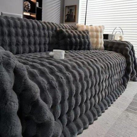 Blødt og luftigt sofabetræk 180x260cm - Grå